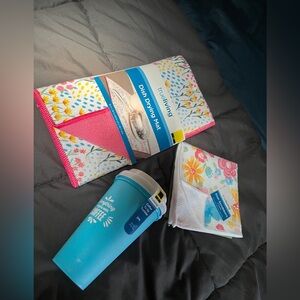 True Living Dish Drying Mat and 2 Dish Cloth Set. Coffee Tumbler